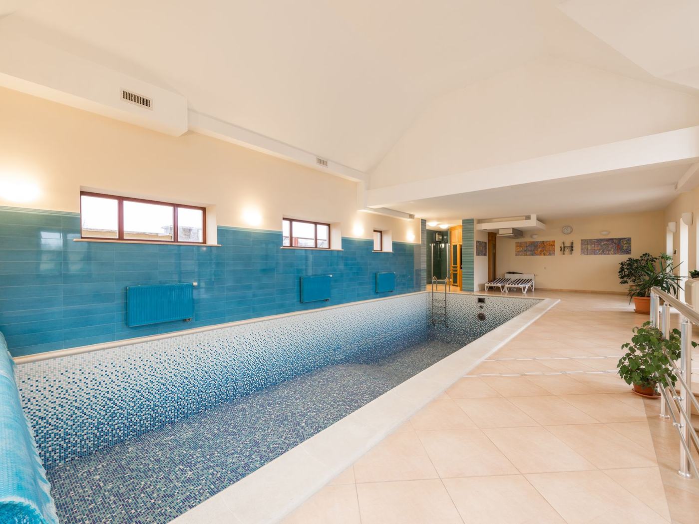 Indoor pool within an existing building